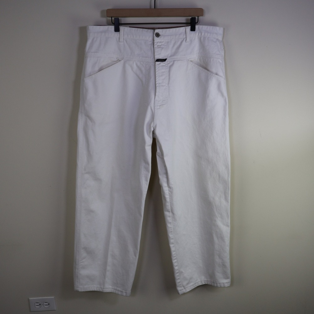 Vintage Marithe Francois Girbaud Carpenter Denim Pants Size 40 Baggy White
